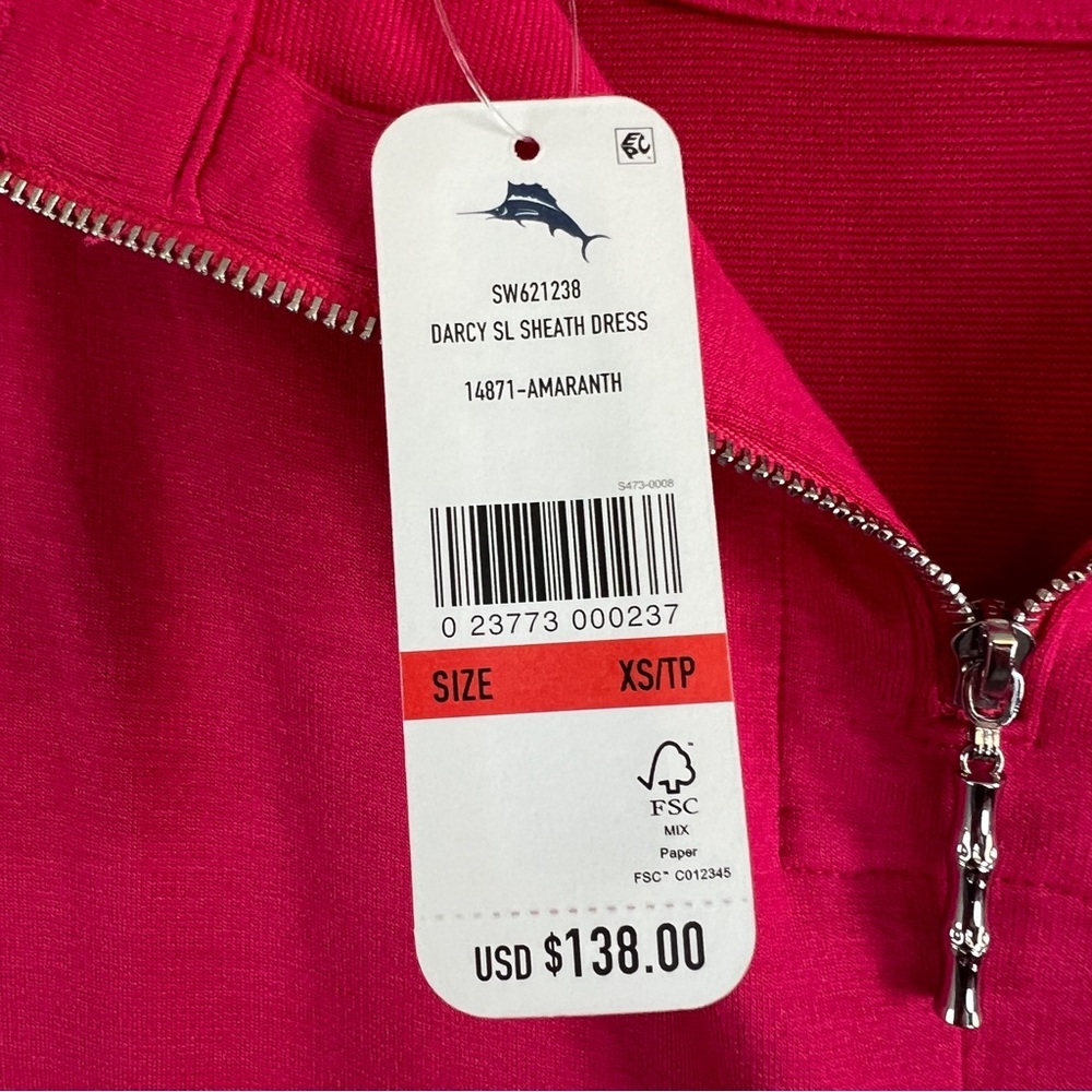 TOMMY BAHAMA The Darcy Sleeveless Sheath Dress Pink Size Extra Small NWT - Picture 7 of 13